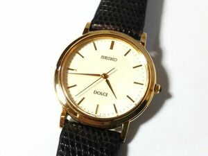 【Ks4☆】SEIKO/セイコー◇DOLCE/ドルチェ/5E61-0A80/SADV062◇1997年製♂年差3針クオーツ/SGP30/美品