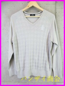 8221m78◆良品です◆MUNSINGWEAR マンシング チェック柄 薄手ハイゲージ ニットセーター M/ゴルフジャケット/ポロシャツ/ブルゾン/メンズ