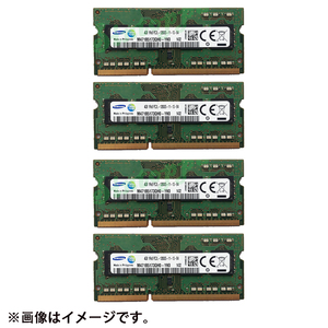 動作確認済みSamsung ノートPCメモリー 16GB(4GBX4枚) DDR3 1600MHz PC3L-12800S SODIMM 204pin 動作保証 アウトレット 安い　F