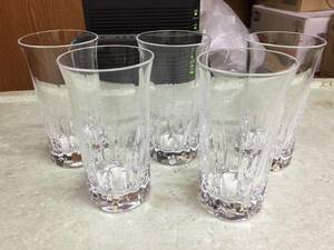 未使用品　クリスタルガラス　　コップ　グラス　　5個　　同梱包可能