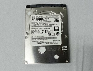 使用わずか クリックポスト 71時間 東芝 MQ01ABF050 500GB HDD 2.5インチ/SATA/5400rpm toshiba データ消去 ハードディスク S092708