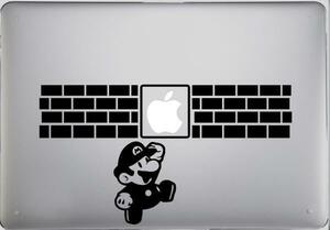 Apple MacBook マックブック ステッカー【マリオ/Mario】黒