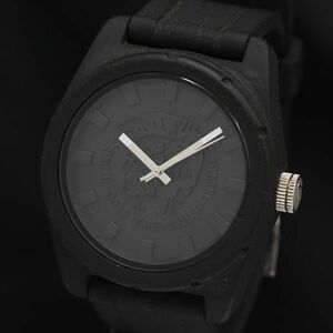 1円 稼働 良品 ディーゼル DZ-1591 QZ ブラック文字盤 メンズ腕時計 TKD 0916000 5NBG1