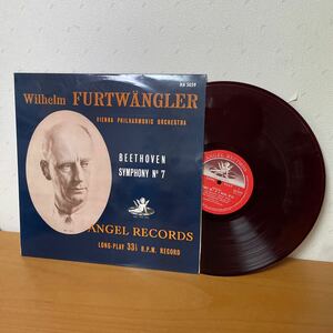 レコード0412) 希少赤盤 FURTWNGLER BEETHOVEN SYMPHONY N№ 7 エンジェルレコード フルトヴェングラー ベートーヴェン 盤良好薄スレ有