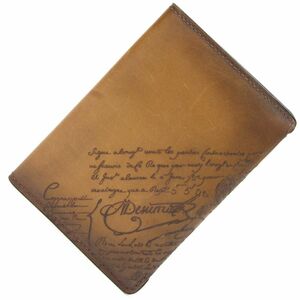 ベルルッティ パスポートカバー カリグラフィ ブラウン ベネチアンレザー 中古 革 パスポートケース ブックカバー 茶 メンズ
