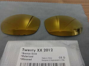 超処分価格！★オークリー トゥエンティ XX（2012）用 カスタム偏光レンズ　BRONZE GOLD　Polarized 新品　Oakley TWENTY XX Sunglasses