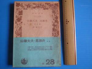 古本「岩波文庫・山椒大夫・高瀬舟」森　鴎外作、昭和47年