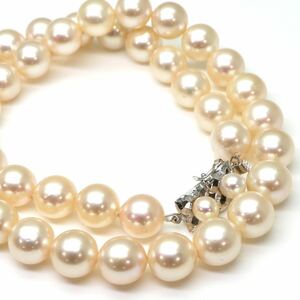 ◆K14 アコヤ本真珠ネックレス/ 13 ◆M 約40.1g 約38.0cm 8.0-8.5mm珠 pearl パール jewelry necklace ジュエリー CH1/CH1