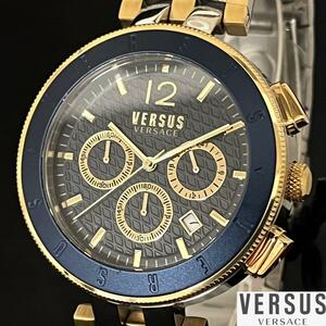 【激レア】Versus Versace/ベルサスベルサーチ/メンズ腕時計/新品/プレゼントに/ヴェルサス ヴェルサーチ/男性/お洒落/ゴールド.シルバー色