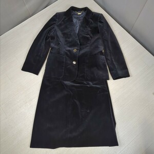 KY50】Hi-Style 東京スタイル　上下セット　ベロア　ブラック　黒　スーツ　13L ジャケット スカート