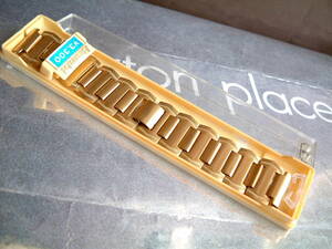 ◆廃盤　時計　ベルト　人気の金色　OLD　デザイン　バンビ　幅広仕様　取り付け１８～１９ミリ幅　未使用 