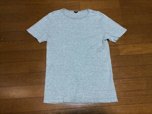 ★即決★ARMOR LUX アルモーリュクス★ボーダー半袖Ｔシャツ★サイズ3★グレー×白★コットン★チュニジア製★オーシバル★送料230円★