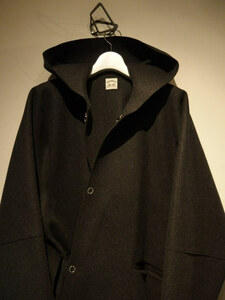 19AW SUNSEA Melton JEDI Coat size1 Ash Blac サンシー ジェダイコート ニット メルトン