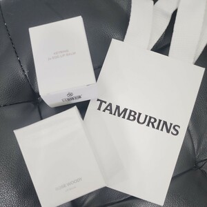 日本上陸記念☆タンバリンズ☆tamburins☆リップエッグバーム&キーリングセット☆限定ノベルティ☆ローズウッディ ショップ袋