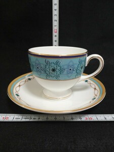 CS5112.【未使用】ウェッジウッド ターコイズジュエル　カップ&ソーサー　1客 ティーカップ 洋食器 WEDGWOOD TURQUOISE JEWEL/60