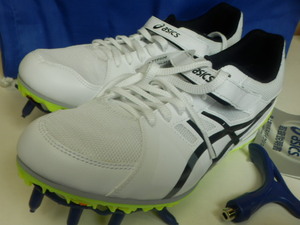 　asicsアシックス 陸上スパイク HEATFLAT FR7 TTP526 　ホワイト×ブラック 　0190/27.5㎝