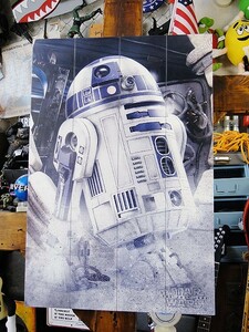 映画「スターウォーズ」R2-D2　ウッドパネルアート ■ アメリカン雑貨 アメリカ雑貨