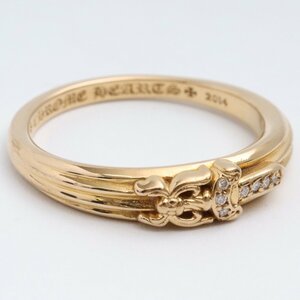 25号 CHROME HEARTS 22K ベビークラシックダガーリング パヴェダイヤ ゴールド クロムハーツ 指輪 金 BABY CLASSIC DAGGER RING