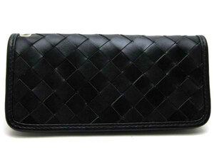 CHECKER LONG WALLET BLACK/ライダースウォレットバイカーウォレットトラッカーウォレット長財布サイフさいふレザー本革皮牛革格子柄編込み