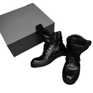 Rick Owens 【men3676I】 PYTHON GEOBASKET パイソンカーフレザーハイブリッドジオバスケット ハイカットスニーカー シューズ レア AR