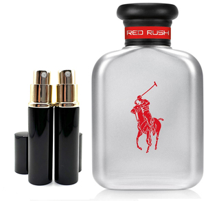 ★ラルフローレン香水・ POLO RED RUSH EDT. 3.5ml入 SPRAY×2本セット・★左側 黒色(小)スプレー2本のみ出品です。未使用/保管品・箱無