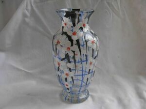 ANTIQUE FRENCHエナメルGLASS VASE、ART DECO、エイドリアンMAZOYER、1930年。