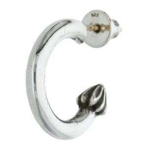 クロムハーツ Chrome Hearts HOOP PLAIN/プレーンフープ シルバーピアス 中古 GZ11