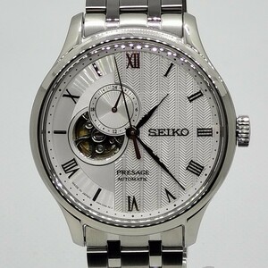 【極美品】SEIKOセイコーPRESAGEプレザージュSARY203砂紋オープンハート箱保付きメンズ腕時計