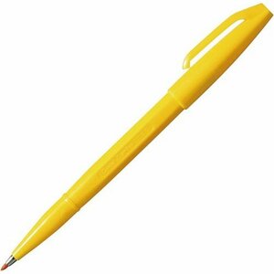 ぺんてる 水性サインペン　黄色　インク色黄　０．８ｍｍ　１本　水性マーカー（シングル）