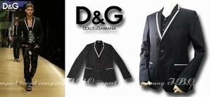 ★DOLCE&GABBANA★ドルガバ D&G シルク混2Bジャケット52★ブラック黒【本物保証】イタリアンカジュアル★芸能人御用達★ハイファッション★