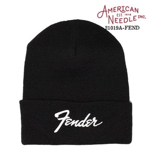 送料無料 AMERICAN NEEDLE アメリカンニードル FENDER フェンダー コラボ KNIT ニットキャップ メンズ レディース 黒 ブラック