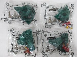 [珍品]HungryJacks KIDS CLUB SCOOBY-DOO ミールトイ フィギュア 4種セット スクービードゥー 非売品 雑貨[未開封品]