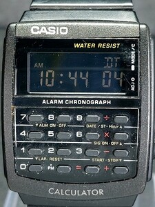 CASIO カシオ データバンク CA-506B-1A デジタル 多機能 腕時計 オールブラック 計算機 メタルベルト ステンレススチール 動作確認済み