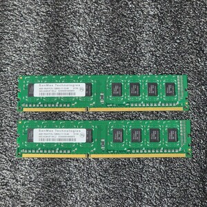 SanMax DDR3L-1600MHz 8GB (4GB×2枚キット) SMD-4G28H2P-16KLZ 動作確認済み デスクトップ用 PCメモリ 