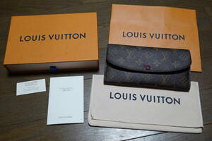 ★美品 送料無料 LOUIS VUITTON ルイ・ヴィトン ポルトフォイユ・エミリー フューシャ 長財布