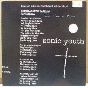SONIC YOUTH-Youth Against Fascism +2 (UK Ltd.White Vinyl 10