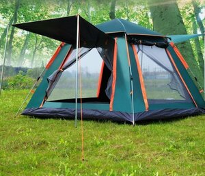 強力推薦★テント キャンプ用品 中型テント 4-5人用 ヤー アウトドア レジャー用品 ファミリーラージテントスペース
