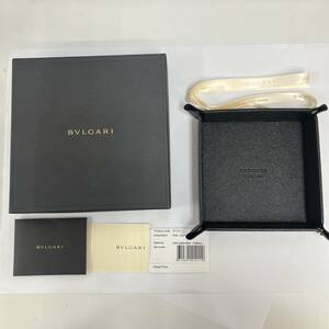 #13632 【美品】BVLGARI GINZA/ブルガリ　銀座　2002 Limited　レザートレイ　小物ケース　オシャレ　ブランド　箱・付属品有