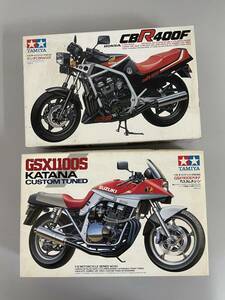 世高μ14【内袋未開封 プラモデル 1/12オートバイシリーズ 2個】TAMIYA バイク GSX1100S HONDA BCR400F カタナ・カスタムチューン ホンダ