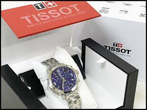 未使用 TISSOT ティソ Tスポーツ PRC200 クロノグラフ クォーツ T055.417.11.047.00 ネイビー 青文字盤 (再)