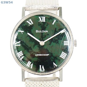 G3W54 腕時計 BULOVA ブローバ Longchamp 2-743201 N3 手巻き 不動 60サイズ