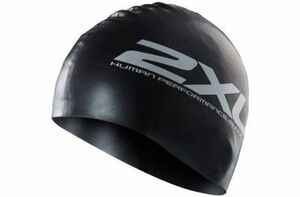2XU 　 シリコン　キャップ ブラック　シリコンスイムキャップ 送料140円　水泳帽