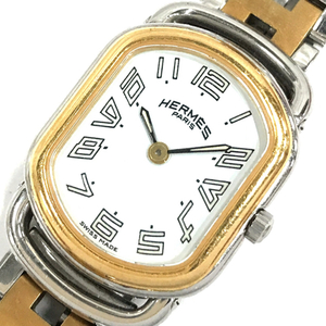 エルメス ラリー クォーツ 腕時計 RA1.220 レディース ホワイト文字盤 未稼働品 純正ブレス ファッション小物 HERMES
