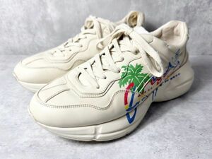 L0099 GUCCI グッチ メンズ Rhyton Hawaii Ivory Multi ライトン レザー ハワイ 厚底 ダッドスニーカー シューズ アイボリー 8