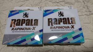2個セット ラパラ ラピノヴァX カモカラー 150ｍ 0.8号 コスタル 新品 RAPINOVA-X カモパターン コスタルカモ タイラバ イカメタル