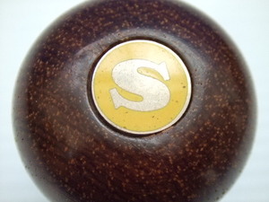 当時物 新品 Sマーク ロゴ 8×1.25 ウッド シフトノブ 旧車 昭和 レトロ ビンテージ 黄 サニー シルビア スカイライン ソアラ 高速有鉛 8mm