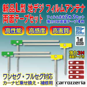 カロッツェリア メール便 送料無料 L型フィルムアンテナ 両面テープ付 ナビ載せ替え 地デジ補修 AVIC-VH99HUD　PG11MO84C