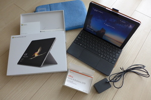 即決 美品 マイクロソフト MHN-00017 Surface Go 4GB/64GB シルバー タブレットケース&専用ラップカバー&BAG付き 付属満載♪