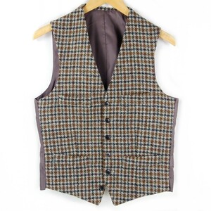 ■Harris Tweed ハリスツイード × Le Chic ル シック / メンズ / ウール チェック ベスト ジレ size S / トップス / VHT13120