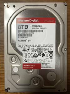 【状態◎】Western Digital ウェスタンデジタル Red Plus WD80EFBX 3.5インチHDD 8TB（NAS向けHDD）